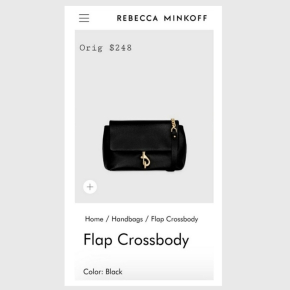 Rebecca Minkoff Flap Crossbody Bag Black - Picture 2 of 12